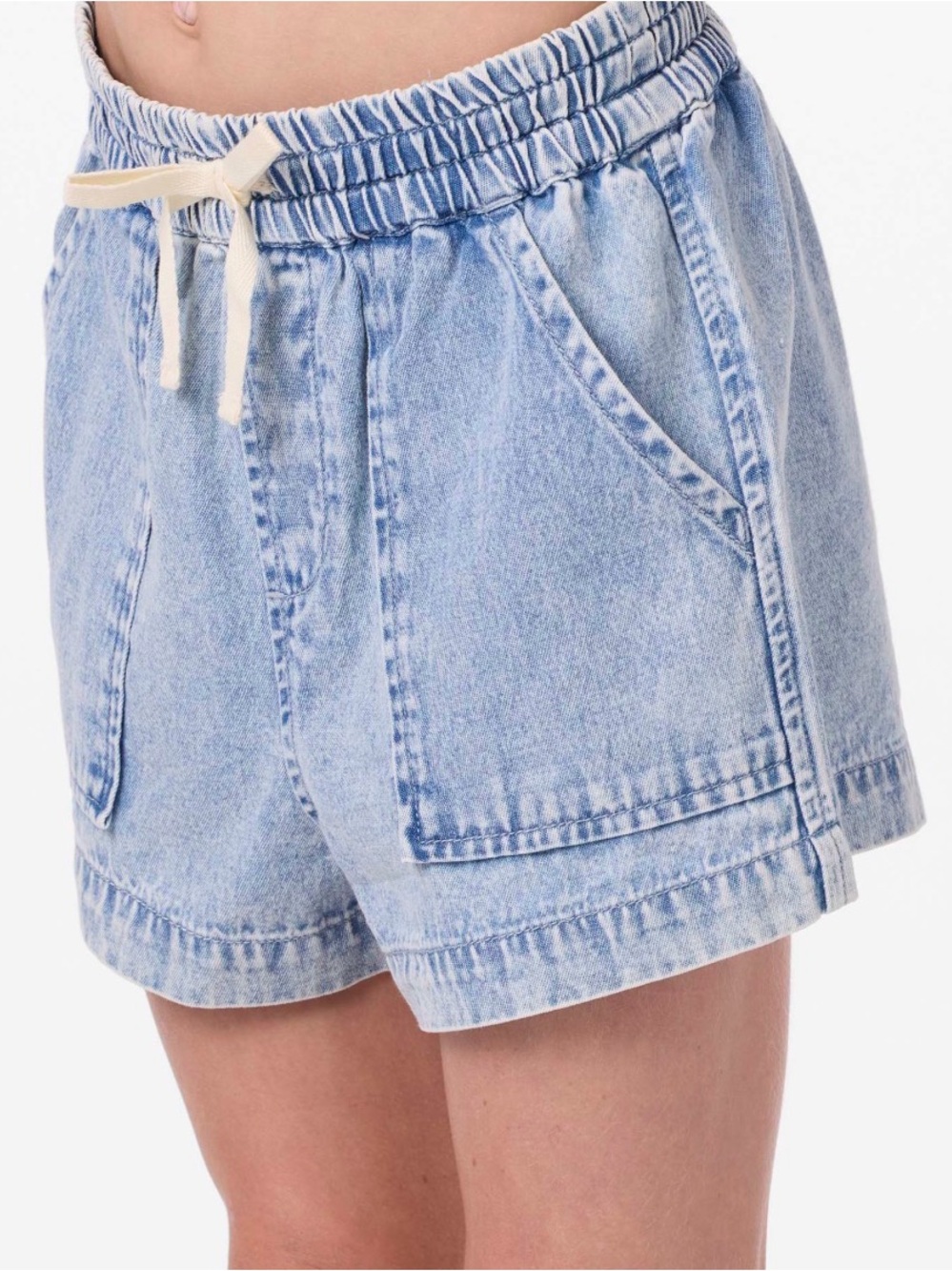 GAP Relaxed Light Blue Denim Drawstring Girls Shorts